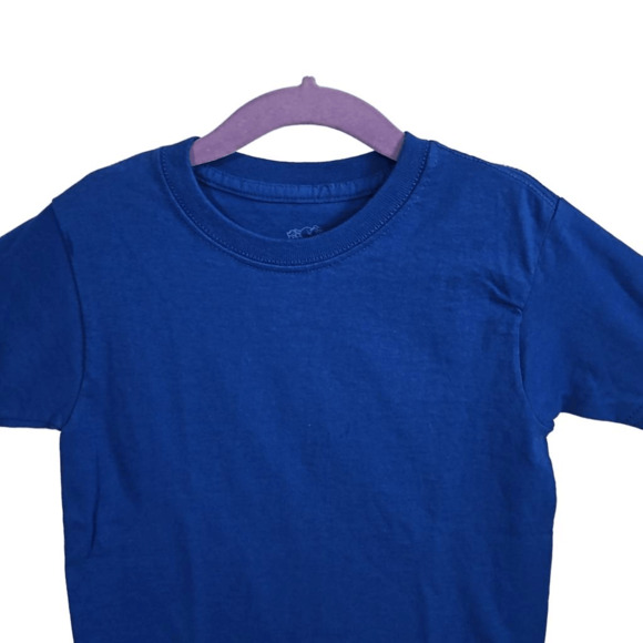 Fruit of the Loom Kids Size xs 4-5 Blue Short Sleeve Tee Classic 100% Cotton - Picture 3 of 4